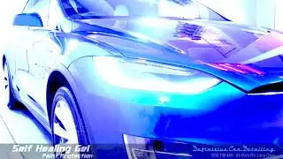 Tesla Model X Deep Blue Definitive Sydney Self Healing Gel Ceramic Coating High Gloss Paint Protecti