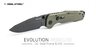 Evolution Ironclad | D2| Steel Frame & G10 | Drop Point & Tanto