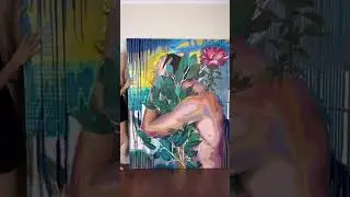 Large scale acrylic painting ManonPaints