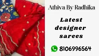 Latest Designer Sarees | Chinnons,georgettes, organza etc @athivabyradhika