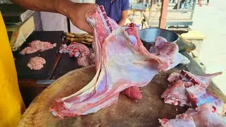 KIRAN MEAT CUTTING SKILLS//ROYAL MUTTON SHOP KARIMNAGAR MOKHARAM PURA//PLS DO SUBSCRIBE