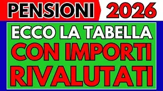 ✅Rivalutazione Pensioni 2026 👉 Ecco la Nuova Tabella con gli Importi Rivalutati!