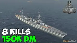 World of WarShips | Duguay-Trouin | 8 KILLS | 150K Damage - Replay Gameplay 4K 60 fps