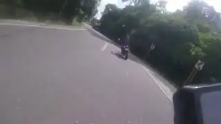 Slippery set of tires at TCH? Engine brake! Engine Brake !