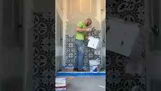 Installing tile with an accent wall in master bathroom-part 1￼