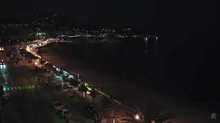 Ночная атмосфера пляжного городка для сна || Бланес ночью
