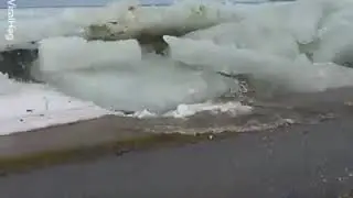 Ice tsunami in Canada