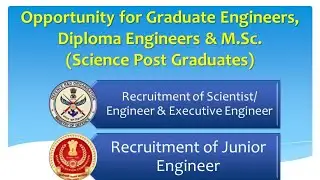 DRDO Scientist & SSC JE Recruitment 2019 | BE/B.Tech; Diploma & M.Sc. | All India