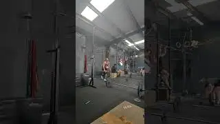 25.2 CrossFit open scaled (21, 42, 21 jumping pullups, single unders, thrusters 45#) (17/18 pullups)