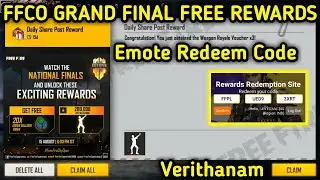 free fire city open grand final redeem code today | emote redeem code