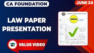 Law Paper Presentation | CA Foundation May 25 | How to Write Answers in Law | Law Exam Preparation