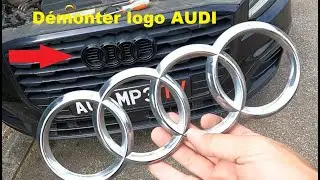 Разобрать и поменять переднюю эмблему с логотипом AUDI с серебристого на черный.