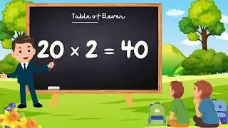 Table of 20 for kids: Learn Multiplication Table of nineteen | 20x1=20 Times Tables Song in English