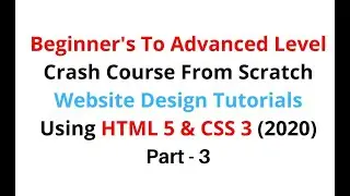 HTML CSS Web Design Free Crash Course On Table Element