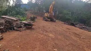 Excavator Road Leveling Work | New Side Construction