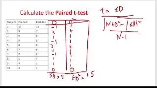 How to calculate paired sample t-test