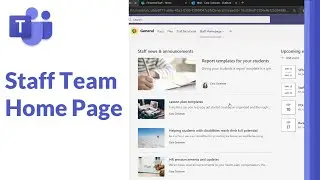 How to create a Staff home page in Microsoft Teams