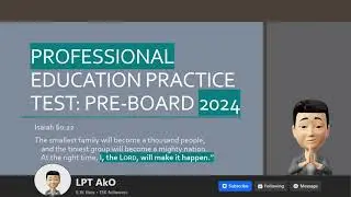 Professional Education 50 items PRE-BOARD LET Questions 2024