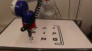 Epson 6 axis robot drawing logo