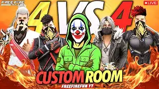 Free Fire live🔴 Custom Room 4v4👽 / 6v6😈 | Clutch + Headshot Only 🔥#freefirelive #freefirefun