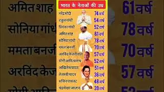 की उम्र | age of india leaders #atozbiography #pmmodi #indianpolitician #leaders