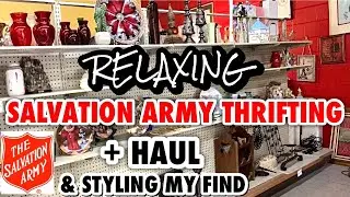 RELAXING SALVATION ARMY THRIFT SHOPPING  & HAUL * SEE HOW I STYLE MY FINDS * NOT 1 But 2!