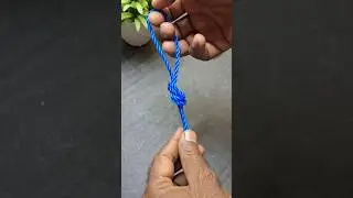 Как завязать простой прямой узел на веревке. How to tie a simple straight rope knot...#TechnicianD.