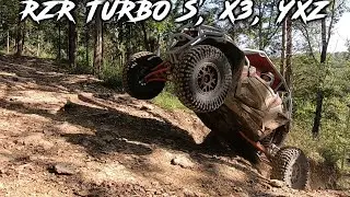 Подъемы на холмы с Can Am X3, Polaris RZR Turbo S и Yamaha YXZ!
