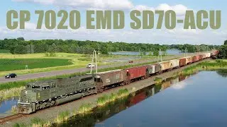 Canadian Pacific 7020 EMD SD70-ACU Army Temperate Regions in Buffalo, Minnesota - Drone Action [4K]