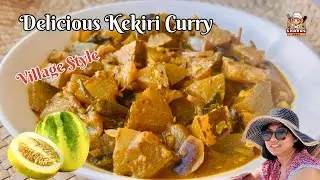 Delicious & Healthy Yellow Cucumber Curry 👩‍🍳🍛 කැකිරි ඇඹුල ගමේ රසට | vegetarian recipe 