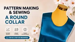 #sewing #pattern  making and sewing a round collar