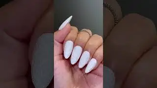 💎 Simple Yet Stunning Nail Idea  the nail as pure & Sparkling as diamonds ✨😻