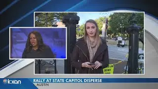 Libertarian groups from across Texas demonstrate at the Texas Capitol Grounds Sunday