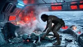 Prehistoric humans rescue aliens from a crashed spaceship! #aliens #prehistorichumans