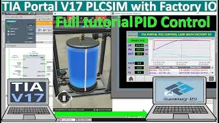 PLCSIM S7-1500 connect with Factory IO to create PID control full tutorial