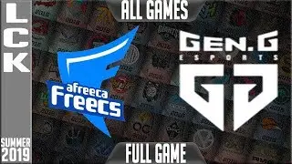 AF vs GEN Highlights ALL GAMES | LCK Summer 2019 Week 3 Day 5 | Afreeca Freecs vs Gen.G