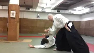 Tanto dori: chudan tsuki  udekime nage, shihonage and focus on shihonage koshinage omote