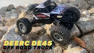 DEERC DE45 Радиоуправляемая тележка с дистанционным управлением Rock Crawler Unbox