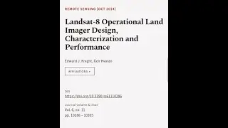 Landsat-8 Operational Land Imager Design, Characterization and Performance | RTCL.TV