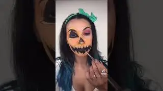 PUMPKIN MAKEUP TUTORIAL #halloweenmakeup #makeup #halloween