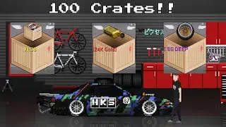 Opening 100 Crates in Pixel Car Racer
