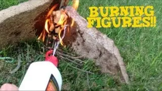 THE BURNING OF ALBERTO! and John Cena wrestling action figures SET ON FIRE!