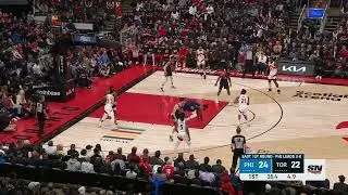 Thad Young breaks Joel Embiid's ankle