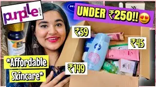 *UNDER ₹200* PURPLLE.COM SKINCARE HAUL | Good Vibes, Alps Goodness, Nivea, NY Bae
