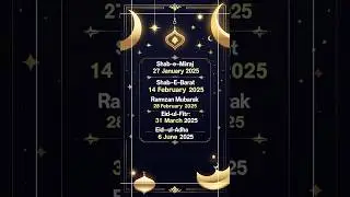 ✨ Upcoming Islamic Events 2025 🕌 | Shab-e-Miraj, Ramzan, Eid Dates 🌙✨