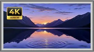 Lake Reflection at Twilight | Dreamy TV Wallpaper Art for Quiet Evenings