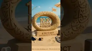 10.10 Mega Savings |  Dubai Beach Sand Sculpture | dealpopup.com
