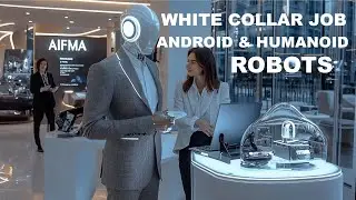 Android & Humanoid Robots in the Workplace - AIFMA Fashion Mega City Metropolis