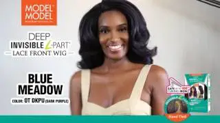 Model Model Deep Invisible L Part Lace Front Wig BLUE MEADOW