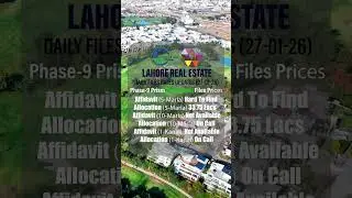 DHA File Rates 27 January 2026: Updated Prices for DHA Lahore Phase 10 & 13, Gujranwala & Quetta